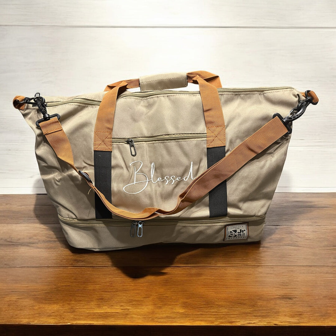 Blessed Lightweight Gym Bag - Tan